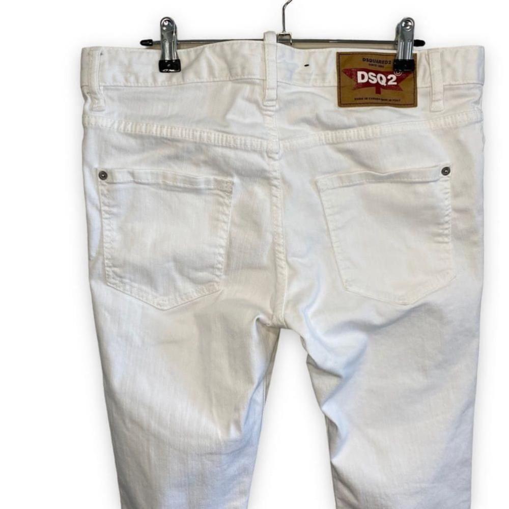 Dsquared2 Logo-Patch White Straight Cut Jeans - 6… - image 8